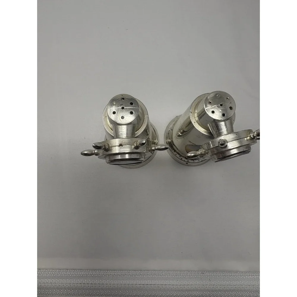 Vintage Souvenir Salt & Pepper Shakers Compass Ship‎ Wheel Lookout Mtn Colorado